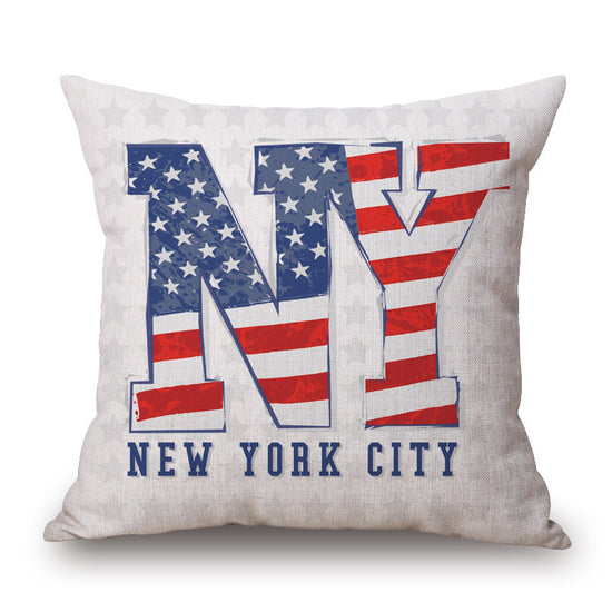Pop Art Graphic Throw Pillow - Vintage Style Cushion for Home Decor(American flag)