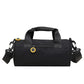 Waterproof Oxford Cylindrical Travel Bag - Large Capacity Handbag with Shoulder Strap(Black)