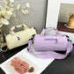 Waterproof Oxford Cylindrical Travel Bag - Large Capacity Handbag with Shoulder Strap(Light Purple)