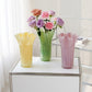 Nordic-Style Glass Vase - Elegant Fluted Flower Vase for Home Decor(Pink)