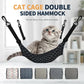 Cat Cage Hammock - Adjustable Double-Sided Pet Swing Bed with Hooks(Gray star)