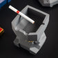 Hippo Ashtray with Lid - Stylish Geometric Decor for Home and Office(Gray)