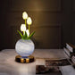Pink Tulip Night Light - Floral Table Lamp for Bedroom Ambiance