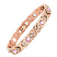 Magnetic Therapy Bracelet - Anti-Allergy Jewelry with Gemstone Design and Health Benefits(Rose Gold)