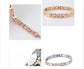 Magnetic Therapy Bracelet - Anti-Allergy Jewelry with Gemstone Design and Health Benefits(Silver Gold)