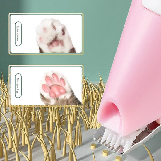 Electric Pet Hair Clipper with Type-C Charging, LED Light, and Grooming Accessories(green)