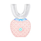 Electric Ultrasonic Toothbrush Couple Set with Charging Base and Smart Cleaning Technology(pink)
