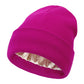 Premium Warm Beanie with Silk Satin Lining(Rose red)