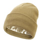 Premium Warm Beanie with Silk Satin Lining(Khaki)
