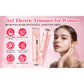 2-in-1 Ladies Electric Shaver & Trimmer - IPX7 Waterproof, USB-C Rechargeable, Dual Head Design(pink)