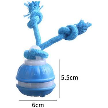 Interactive Dog Chew Toy with Rope - Durable Treat Dispensing Ball for Play & Dental Health(blue)