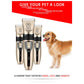 Professional Pet Grooming Hair Clipper Kit - Rechargeable, Low Noise, with Ceramic Blades & 5-Speed Adjustment(Gray)