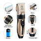Professional Pet Grooming Hair Clipper Kit - Rechargeable, Low Noise, with Ceramic Blades & 5-Speed Adjustment(White)