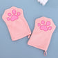Adorable Pet Paw Grooming & Drying Mitt - Super Absorbent Fleece Material(pink)