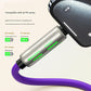 Universal PD Fast Charging Cable with LED Indicator - Zinc Alloy, Durable 1.5m Silicone Cord - Multiple Connector Options(purple)