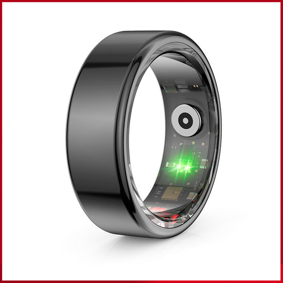 Advanced Smart Health Ring - 24/7 Heart Rate, SpO2, Sleep & Activity Tracker with Magnetic Charging(Black)