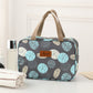 Versatile Portable Handled Bag - Durable Waterproof Fabric, Ideal for Toiletries, Lunch & Travel(Leaves)