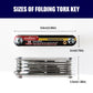 10-Piece Folding Torx Key Wrench Set - T6-T30 Star Keys, Portable Multi-Tool(silver)