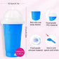 DIY Frozen Magic Slushy Maker Cup - Quick Squeeze Smoothie Cup with Lid & Straw/Spoon(Green)