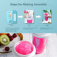DIY Frozen Magic Slushy Maker Cup - Quick Squeeze Smoothie Cup with Lid & Straw/Spoon(Green)