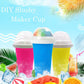 DIY Frozen Magic Slushy Maker Cup - Quick Squeeze Smoothie Cup with Lid & Straw/Spoon(Yellow)