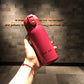 Good Luck" Mini Stainless Steel Thermos Flask - 350ml Leakproof Insulated Bottle with Pop-Up Lid & Strap(red)"