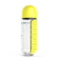 2-in-1 Water Bottle with 7-Day Pill Organizer - 600ml BPA-Free, Portable & Leakproof(Yellow)