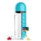 2-in-1 Water Bottle with 7-Day Pill Organizer - 600ml BPA-Free, Portable & Leakproof(Blue)