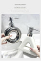 Modern Ceramic Soap & Lotion Dispenser - Unique Geometric Designs, 300ml Capacity(Donut lotion bottle milky white)
