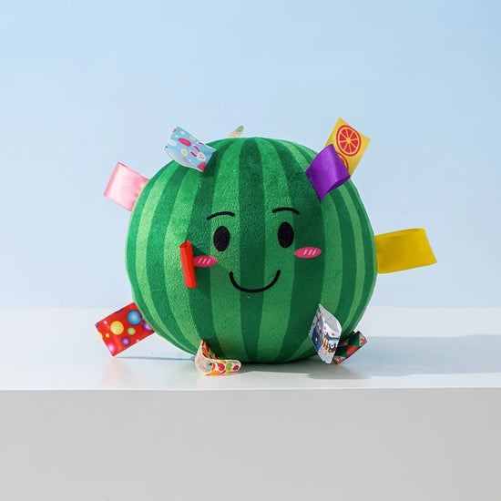 Durable Dog Training Interactive Ball with Sensory Tags(Dark green watermelon)