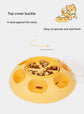 Interactive Pet Slow Feeder & Puzzle Toy - Press to Dispense Food, Improves Digestion(yellow)