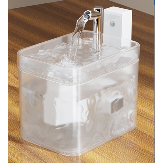 Matte White Wireless Sensor Pet Water Fountain - 1.5L Automatic Filtered Dispenser