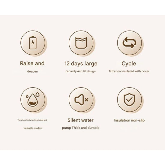 Orange Wireless Automatic Pet Water Fountain - 2.2L Motion Sensor Dispenser