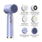 Purple 6-in-1 Electric Facial Cleansing Brush Set - Rechargeable & Waterproof