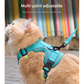 Rose Red Reflective Mesh Dog Harness and Leash Set - Adjustable No-Pull Vest - L