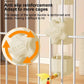 Grey Automatic Bird Water Feeder Bottle (200ml) - Leakproof No-Drip Dispenser for Parrots