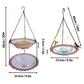 Grey Easy Clean Hanging Bird Feeder - Double Layer Durable Plastic Design for Patios