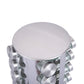 Modern stainless steel round rotating spice rack with 12 empty glass jars (88 ml each)