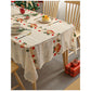 Embroidered Christmas Tablecloth - Embroidered Bells & Holly Design (140*240cm)