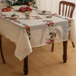 Embroidered Christmas Tablecloth - Embroidered Santa Claus, Reindeer (140*200cm)