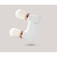 White Portable Dual Head Mini Massager - 5 Modes, Quiet Operation, USB-C Rechargeable