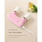 Pink Portable Dual Head Mini Massager - 5 Modes, Quiet Operation, USB-C Rechargeable