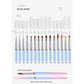 Professional Nail Art Brush Kit (15pcs) - Gradient Handles Manicure Tools