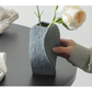 Grey Abstract Twisted Ceramic Vase - Artistic Minimalist Flower Holder for Home Decor (20x10x10cm)