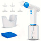 White Electric Earwax Irrigator Set - Gentle and effective earwax cleaner with collection basin and earplugs