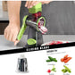 White Rotary Cheese Grater & Vegetable Slicer - Manual Shredder with 3 Interchangeable Drums
