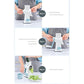 White Rotary Cheese Grater & Vegetable Slicer - Manual Shredder with 3 Interchangeable Drums