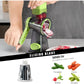 White Rotary Cheese Grater & Vegetable Slicer - Manual Shredder with 3 Interchangeable Drums