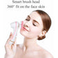 Blue 3-Head Electric Facial Cleansing Brush - Rechargeable Spin Scrubber Kit