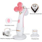 Pink 3-Head Electric Facial Cleansing Brush - Rechargeable Spin Scrubber Kit